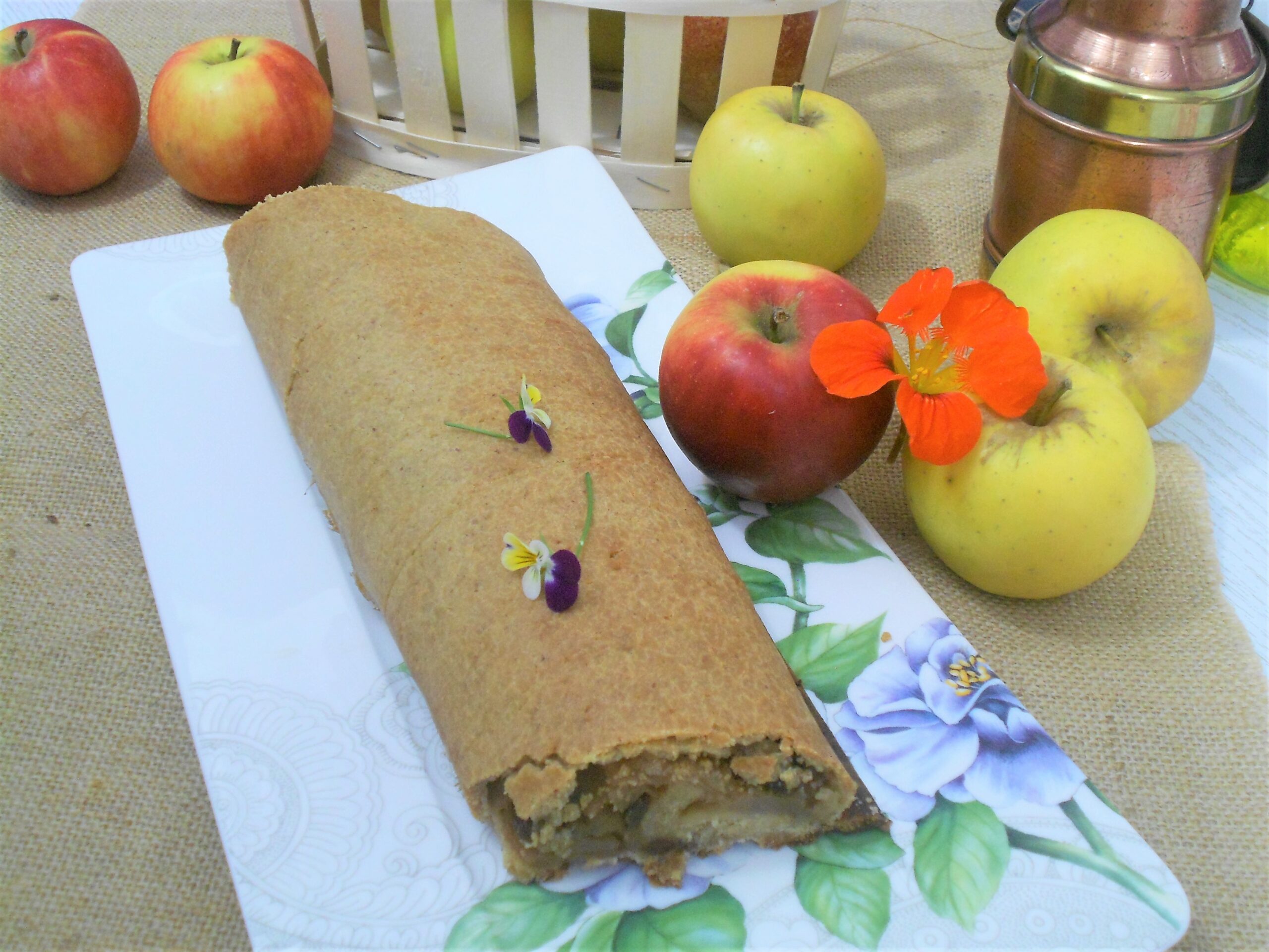 gateau roulé aux pommes