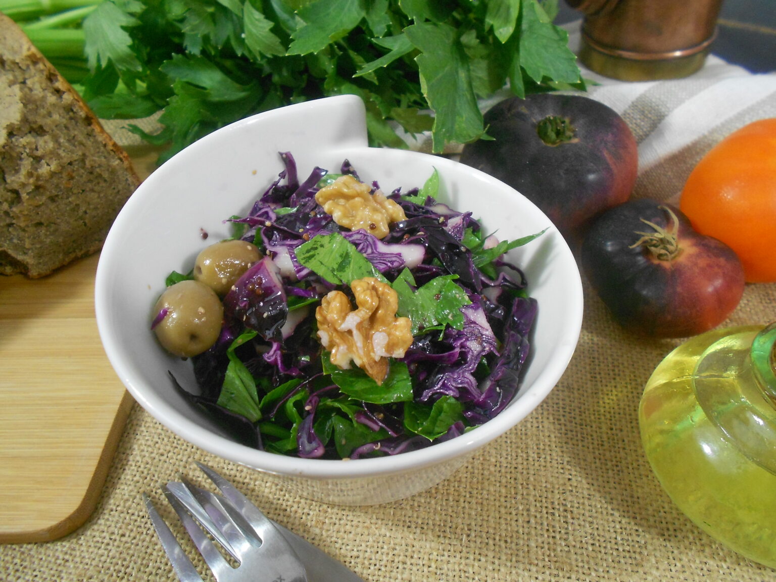 Salade de chou rouge ou blanc - Nutri Bonheur